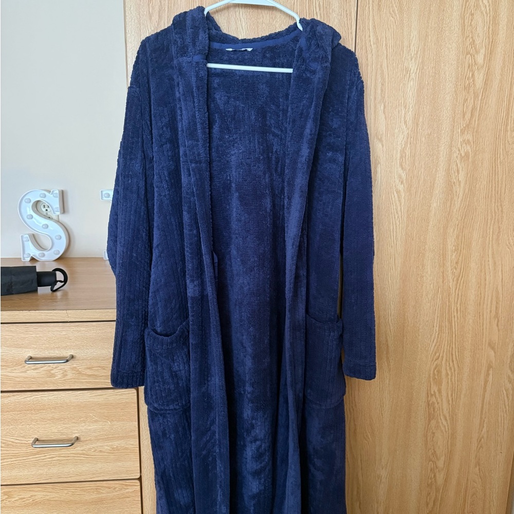 Women's Navy Blue Hooded Coat